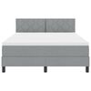 vidaXL Boxspringbed met matras Lichtgrijs 140 x 190 cm Stof