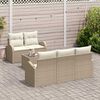 vidaXL Tuin Sofa Set Beige 55 x 55 x 37 cm poly rattan