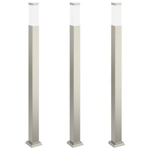 vidaXL Bolderverlichting 3 stuks 110 cm RVS IP44