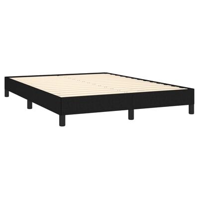 vidaXL Bedframe zonder matras stof zwart 140x200 cm