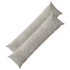 vidaXL Kussensloop 2 pcs HEERLEN Lichtgrijs 40 x 145 cm Chenille Stof
