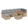 vidaXL Tuinbankenset 8 st Beige poly rattan