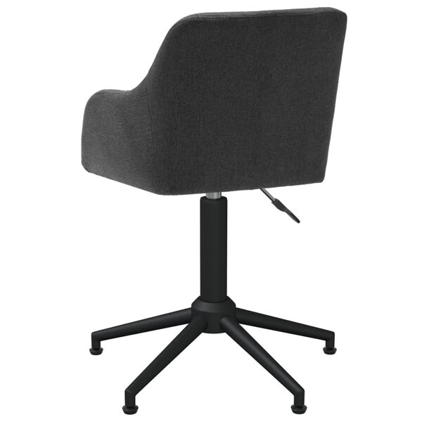 vidaXL Eetkamerstoelen 6 st draaibaar stof donkergrijs