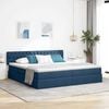 vidaXL Opbergbed met matras met matras Blauw 200 x 200 cm Bewerkt hout