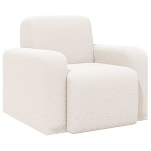 vidaXL Fauteuil Cr&egrave;mekleurig Boucl&eacute;