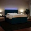 vidaXL Boxspring met matras fluweel blauw 200x200 cm