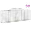 vidaXL Schanskorven 30 st gewelfd 300x50x100/120 cm ijzer