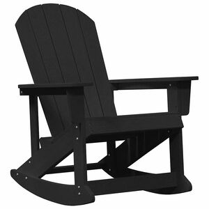 vidaXL Adirondack Schommelstoel Zwart HDPE