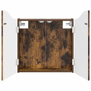 vidaXL Dartbord Kabinet Gerookt eiken 56 x 12 x 63 cm Bewerkt hout