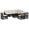 vidaXL Tuinbankenset 9 st Zwart poly rattan