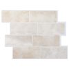 vidaXL Subway Tegel 10 st Beige Marmer 29 x 21 cm Polyurethaan en PET