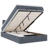 vidaXL Bed poef met matras 120x190 cm fluweel donkergrijs