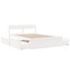 vidaXL Bedframe zonder matras massief grenenhout wit 135x190 cm