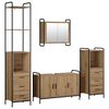 vidaXL Badkamerkastenset 4 st Artisanaal eiken 40 x 36 x 200,5 cm