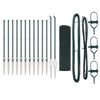 vidaXL gelast draadhek met grondpennen 25 x 0,8 m PVC-gecoate Staal