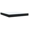 vidaXL Boxspring met matras fluweel zwart 180x200 cm