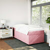 vidaXL Boxspring met matras fluweel roze 80x200 cm