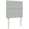 vidaXL Boxspring met matras fluweel lichtgrijs 90x200 cm