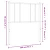 vidaXL Vervangend hoofdbord metaal zwart 100 cm