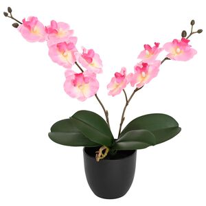 vidaXL Kunstorchidee Plant Roze 36 x 10 x 30 cm Stof, PE en PEVA