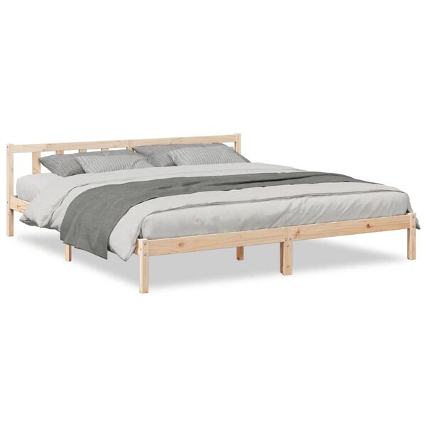 vidaXL Bedframe extra lang zonder matras massief grenenhout 200x220 cm