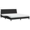 vidaXL Bed met matras "Hanko" fluweel zwart 180x200 cm
