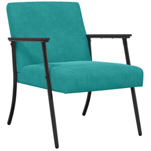 vidaXL Fauteuil Turquoise Fluweel