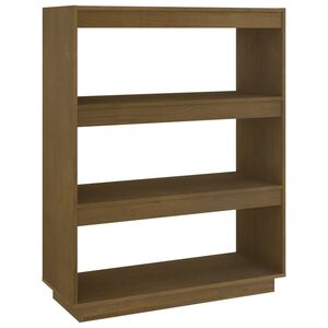 vidaXL Boekenkast/kamerscherm massief grenenhout honingbruin