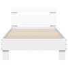 vidaXL Bedframe met hoofdbord en LED-verlichting wit 90x190 cm
