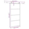 vidaXL Schuifdeur met beslagset 102,5x205 cm ESG glas zwart