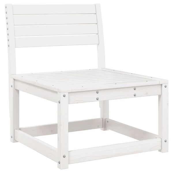 vidaXL 6-delige Loungeset massief grenenhout wit