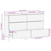 vidaXL Dressoir 2 pcs Walnotenhout 60 x 33,5 x 75 cm