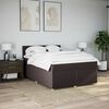 vidaXL Boxspring met matras stof donkerbruin 140x190 cm