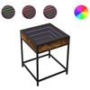 vidaXL Salontafel met Infinity LED 40x40x51 cm gerookt eikenkleurig