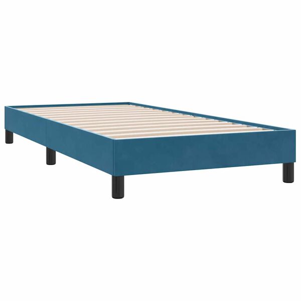vidaXL Bedframe zonder matras 80x220 cm fluweel donkerblauw