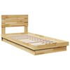 vidaXL Bedframe hoofdeinde zonder matras 90x190 cm massief hout eiken