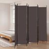 vidaXL Kamerscherm met 6 panelen 300x220 cm stof bruin