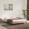 vidaXL Bedframe fluweel roze 140x190 cm