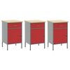 vidaXL Werkkast set 8 pcs Rood Poedergecoat staal en gefabriceerd hout