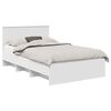 vidaXL Bedframe met hoofdeinde Wit 120 x 123 cm Bewerkt hout
