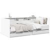 vidaXL Slaapbank met lades zonder matras 90x200 cm wit