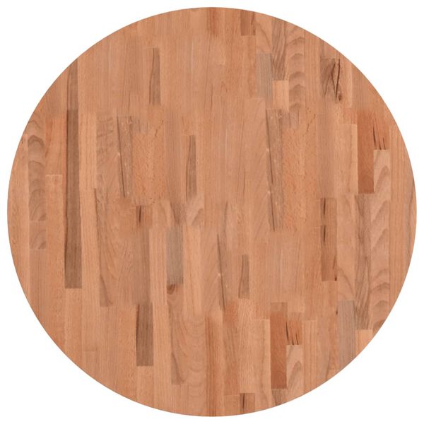 vidaXL Tafelblad rond &Oslash;80x1,5 cm massief beukenhout