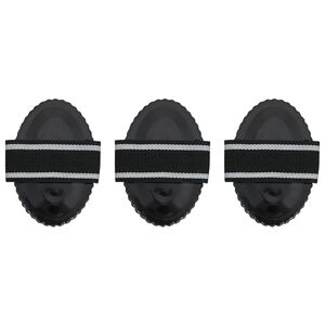 vidaXL Roskammen 3 st staal zwart