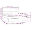 vidaXL Boxspring met matras en LED stof zwart 200x200 cm