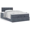 vidaXL Ottoman bed met matras 120x200cm fluweel donkergrijs