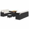 vidaXL Tuin Sofa Set 10 st Zwart poly rattan