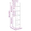 vidaXL Boekenkast 40x35x180 cm bewerkt hout sonoma eikenkleurig