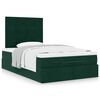 vidaXL Ottoman bed met matrassen 120x190cm fluweel donkergroen