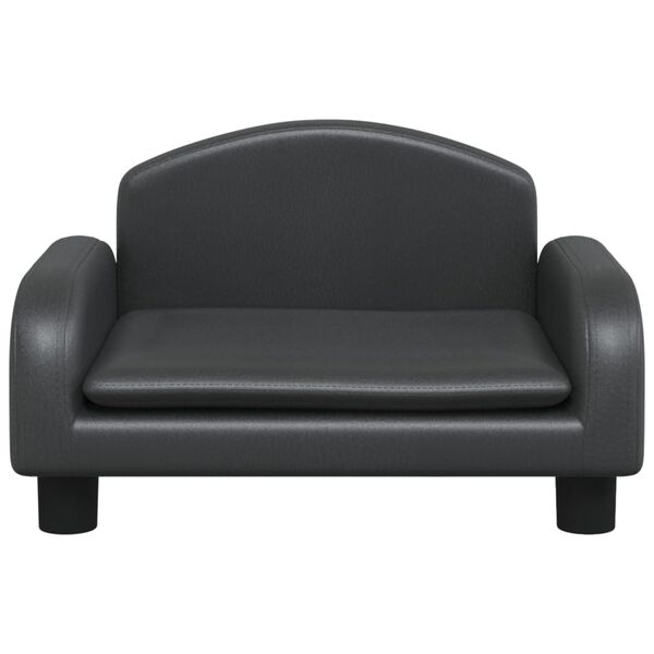 vidaXL Kinderbank 50x40x30 cm kunstleer zwart