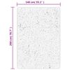 vidaXL Vloerkleed ISTAN hoogpolig glanzend 140x200 cm cr&egrave;mekleurig